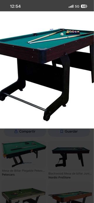 Mesa de billar americano plegable
