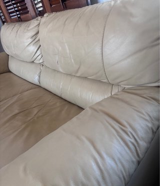 Sofá Natuzzi 3 plazas Piel Beige.