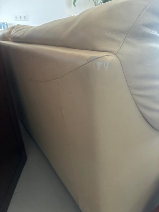 Sofá Natuzzi 3 plazas Piel Beige.