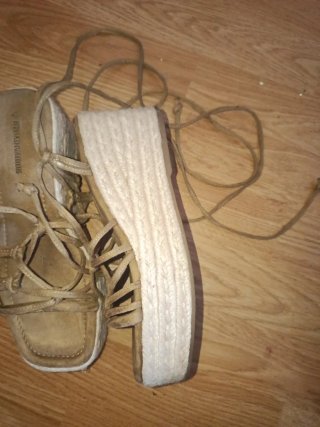 Sandalias Stradivarius Beige Mujer