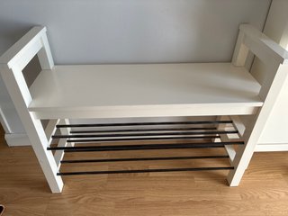 Banco zapatero blanco