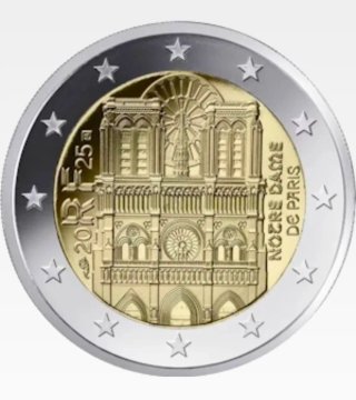 Moneda Conmemorativa Francia 2€ Notre Dame 2025