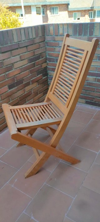 Silla madera terraza plegable