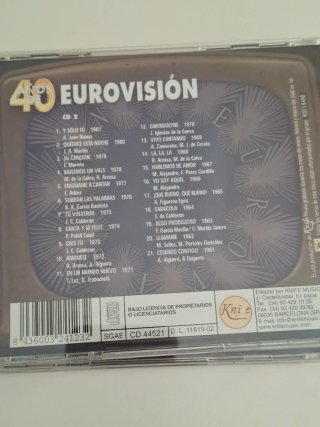 2 CDs 40 Años de Eurovision