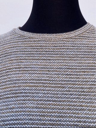 Vestido largo ZARA rayas beige