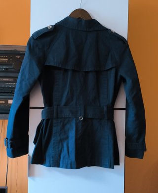 Trench corto azul marino Mango T. XS