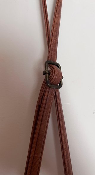 Bolso tejido beige y marrón