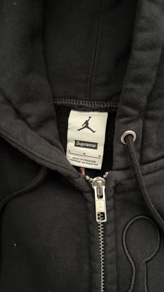Jordan x Supreme Sudadera Cremallera Negra