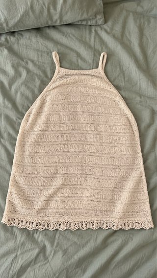 Top tirantes transparente blanco