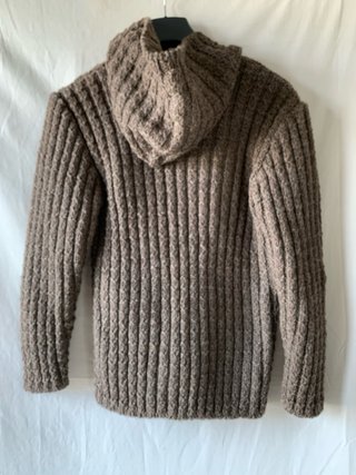 Maglione fatto a mano donna con cappuccio S