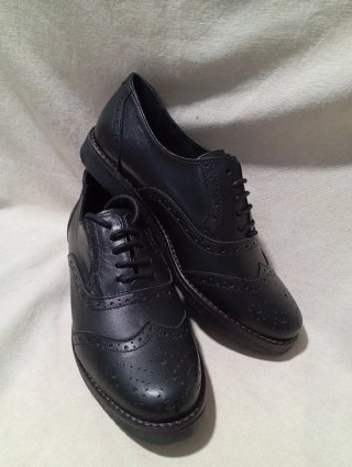 Zapatos Oxford Negros Mujer