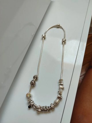 Collar Pandora Plata con Abalorios