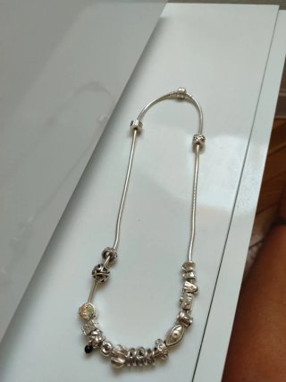 Collar Pandora Plata con Abalorios