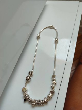 Collar Pandora Plata con Abalorios