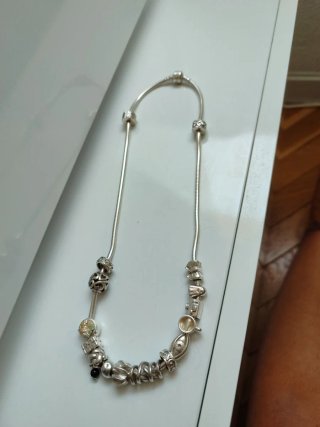 Collar Pandora Plata con Abalorios