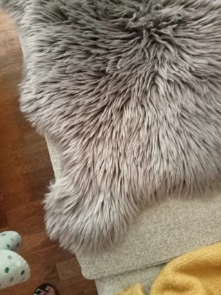 Alfombra de pelo gris