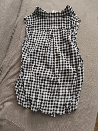 Camisa cuadros sin mangas S