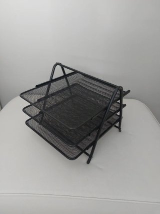 Bandejas de escritorio metálicas negras