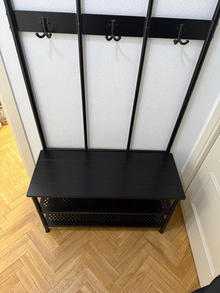 Perchero zapatero Ikea Pinning negro