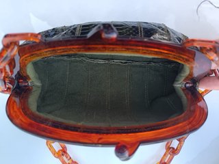 Bolso Vintage Piel Serpiente Asa Carey