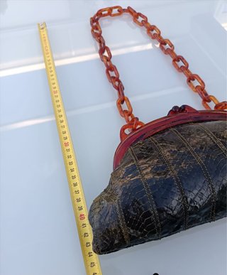 Bolso Vintage Piel Serpiente Asa Carey