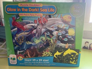 Puzzle Gigante Glow in the Dark Sea Life 100 Pieza