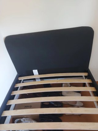 Estructura Cama Gris Oscuro