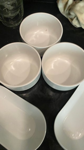 Set 3 Cuencos y 2 Platos Ikea Blanco