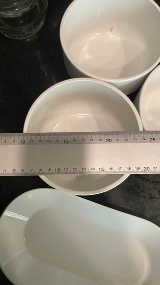 Set 3 Cuencos y 2 Platos Ikea Blanco