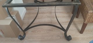 Mesa de comedor de hierro forjado