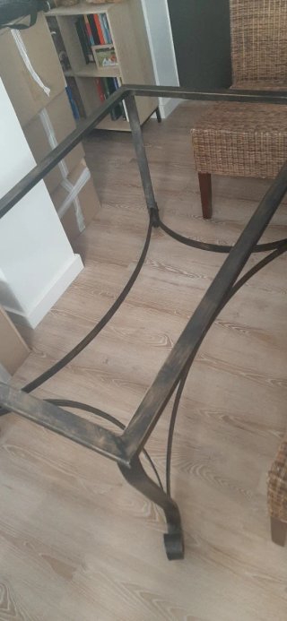 Mesa de comedor de hierro forjado