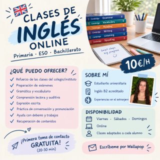 Clases particulares de inglés online