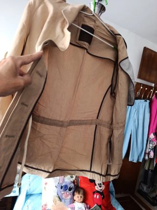 Chaqueta de tela beige