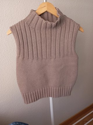 Chaleco Zara cuello alto mujer talla m