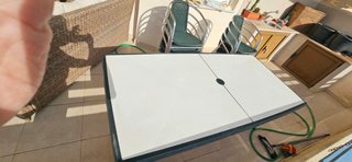 Mesa de jardín extensible (2,5 a 3m) + 8 sillas