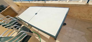 Mesa de jardín extensible (2,5 a 3m) + 8 sillas