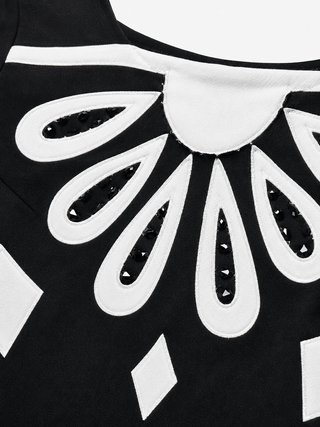 Vestido rombos y corazones