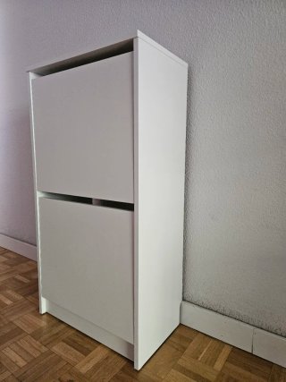 Zapatero IKEA BISSA 2 compartimentos blanco