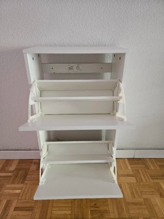 Zapatero IKEA BISSA 2 compartimentos blanco