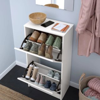 Zapatero IKEA BISSA 2 compartimentos blanco
