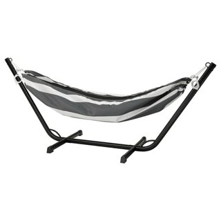 Hamaca IKEA rayas gris/blanco