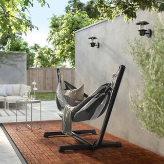 Hamaca IKEA rayas gris/blanco