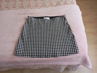 Minifalda pata de gallo Mango Talla M