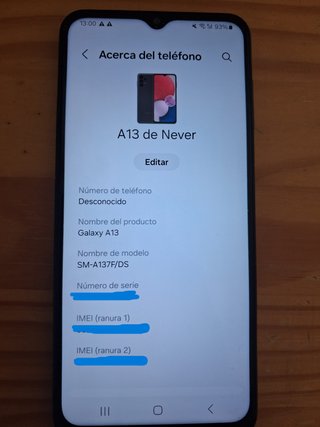 Samsung A13 Negro