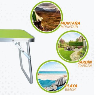 Tavolo campeggio Aktive 60x40x25 cm in alluminio