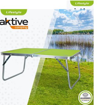 Tavolo campeggio Aktive 60x40x25 cm in alluminio