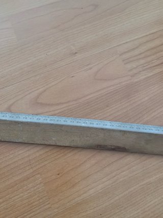 Regla de madera vintage años 70