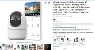 Cámara Vigilancia Interior NIVIAN 4G 3MP