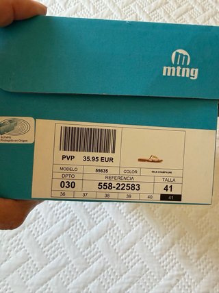 Sandalias Mustang Confort Talla 41 Doradas