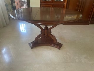 Mesa de salón extensible madera 1.10m